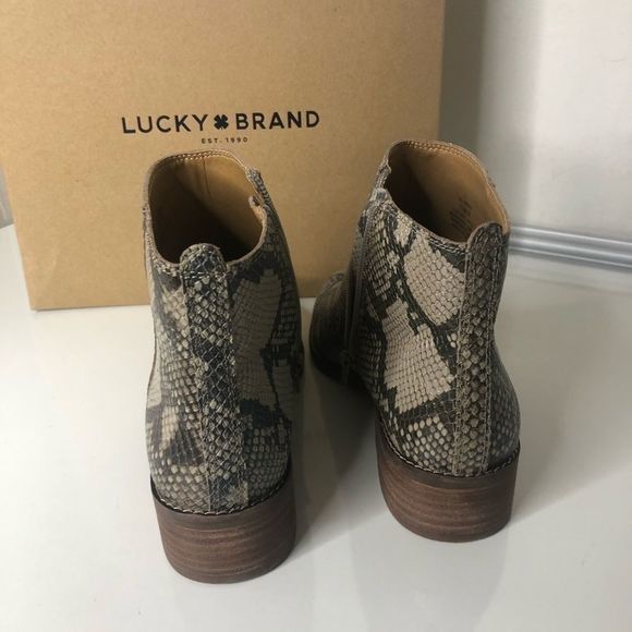 NEW Lucky Brand Chinchilla LK-LENREE ankle Booties - Picture 2 of 5